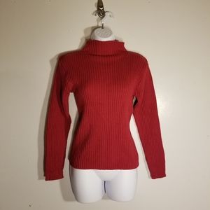 Bugle Boy Red Ribbed Turtleneck